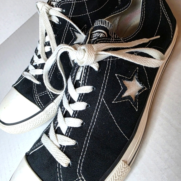 CONVERSE All Star Black and White Men's Canvas Sneakers - Picture 6 of 14